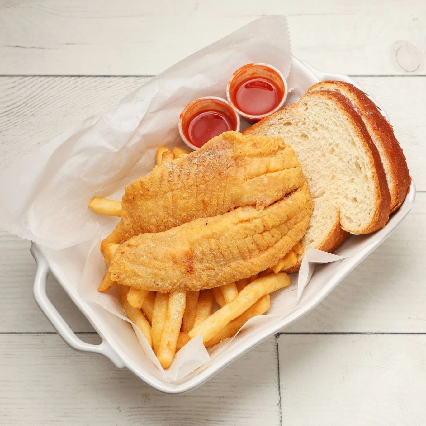 Fish Sandwich, Tilapia or Catfish with Fries